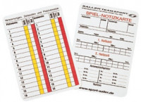 Spielnotizkarten Fußball Spielnotizkarten Fußball
