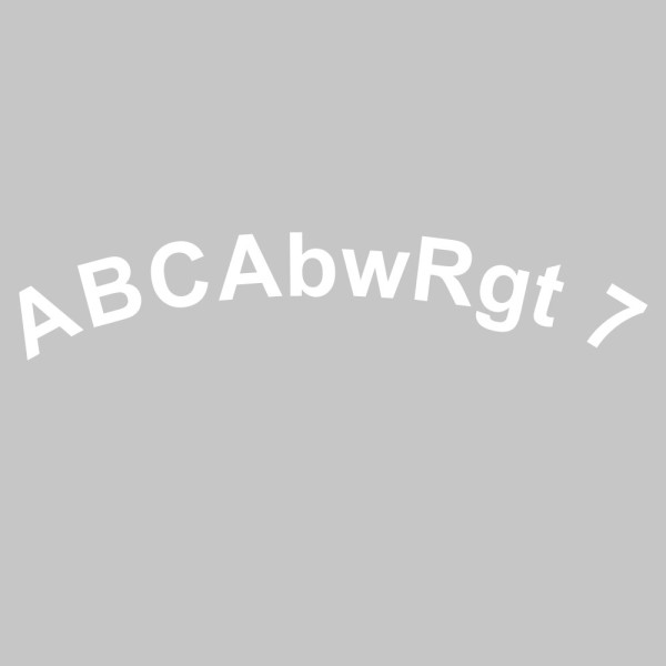 Schriftzug ABCAbwRgt 7 - Beflockung