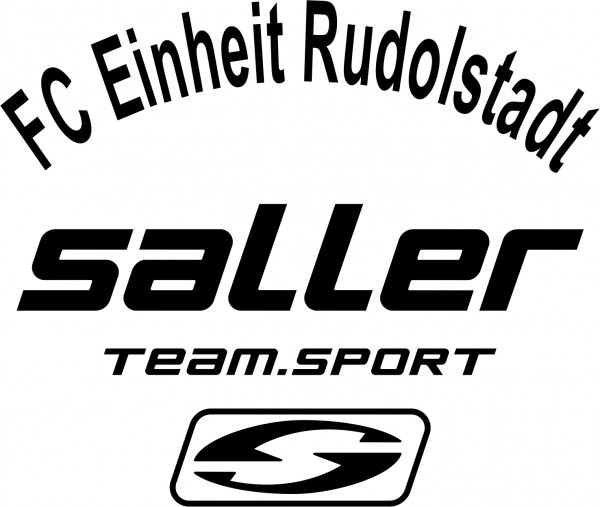 Schriftzug FC Einheit Rudolstadt mit Saller