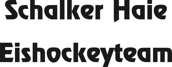 Schalker Haie Eishockeyteam Schriftzug